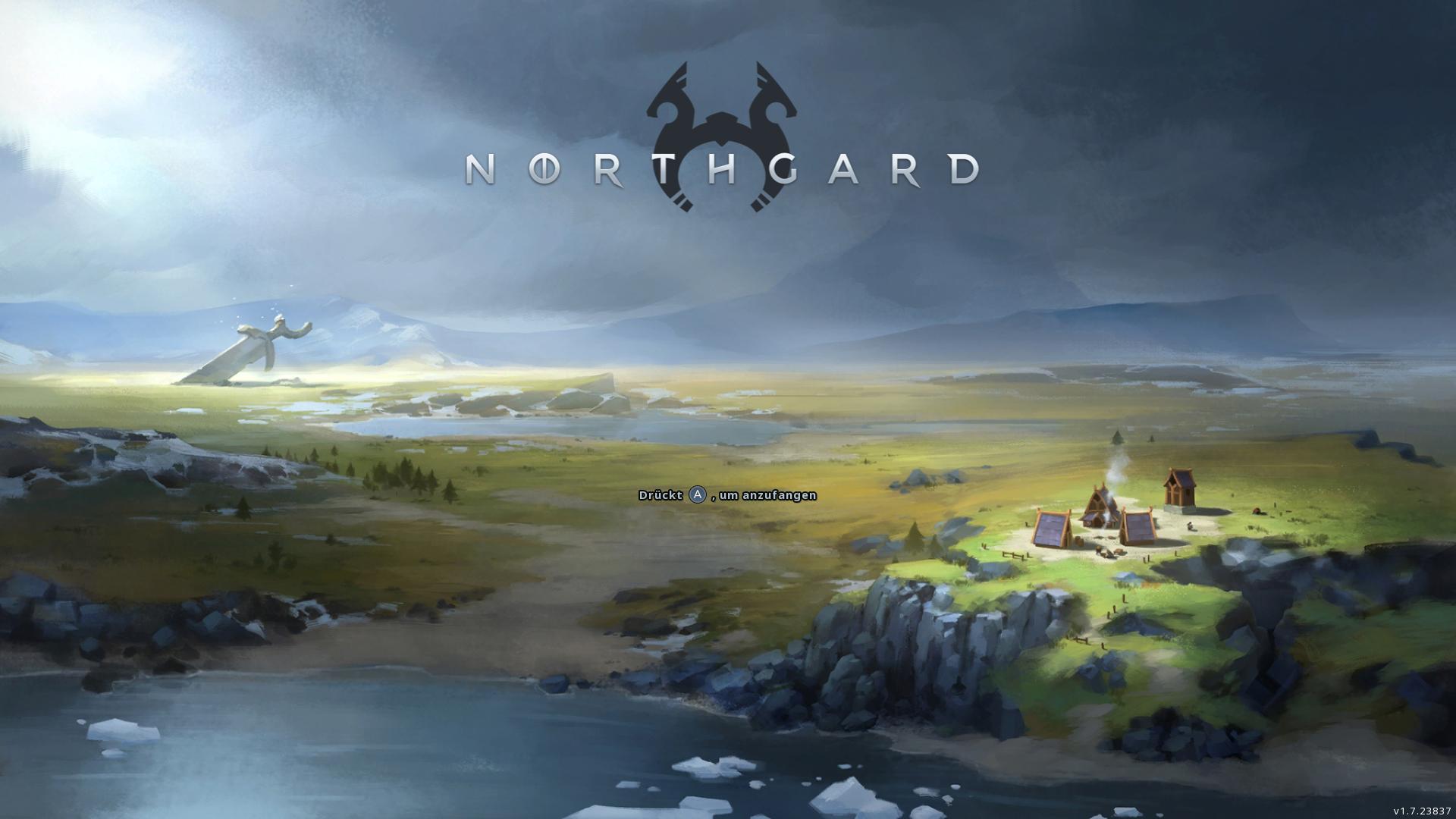 Northgard title screen for Nintendo Switch