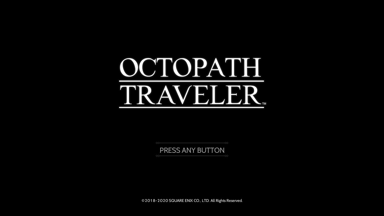 Octopath Traveler title screen for Nintendo Switch