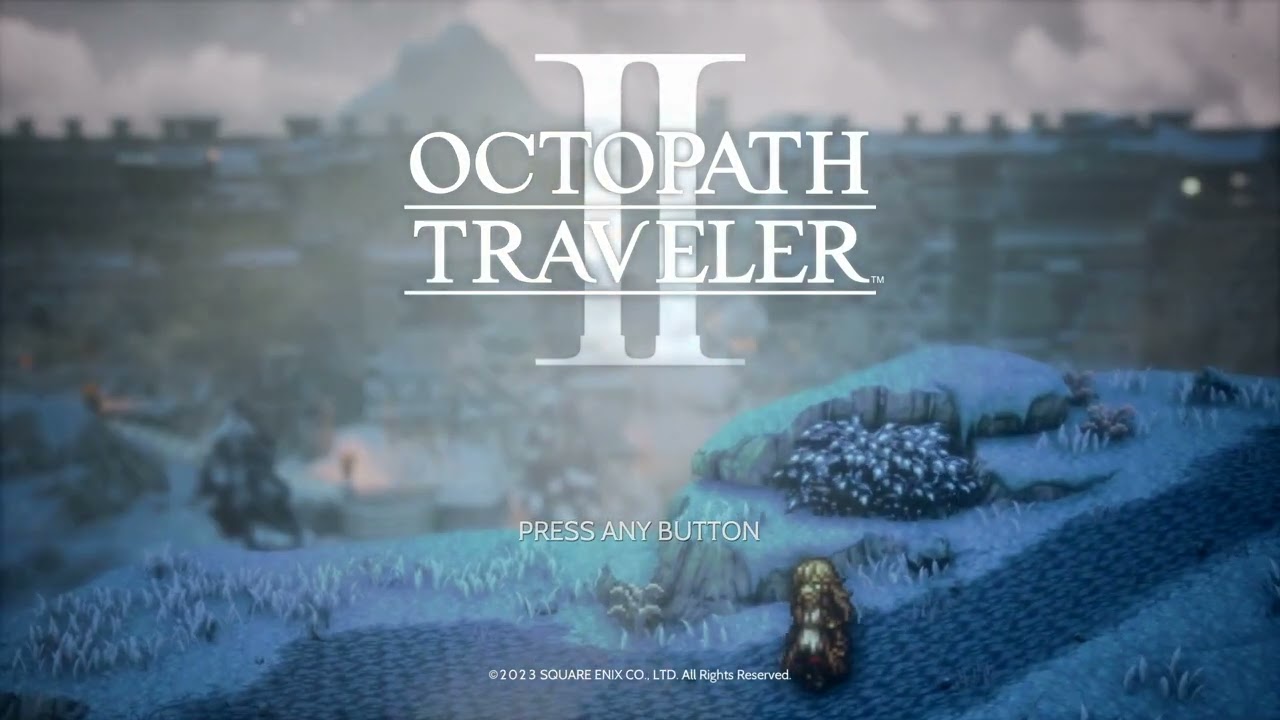 Octopath Traveler II title screen for Nintendo Switch