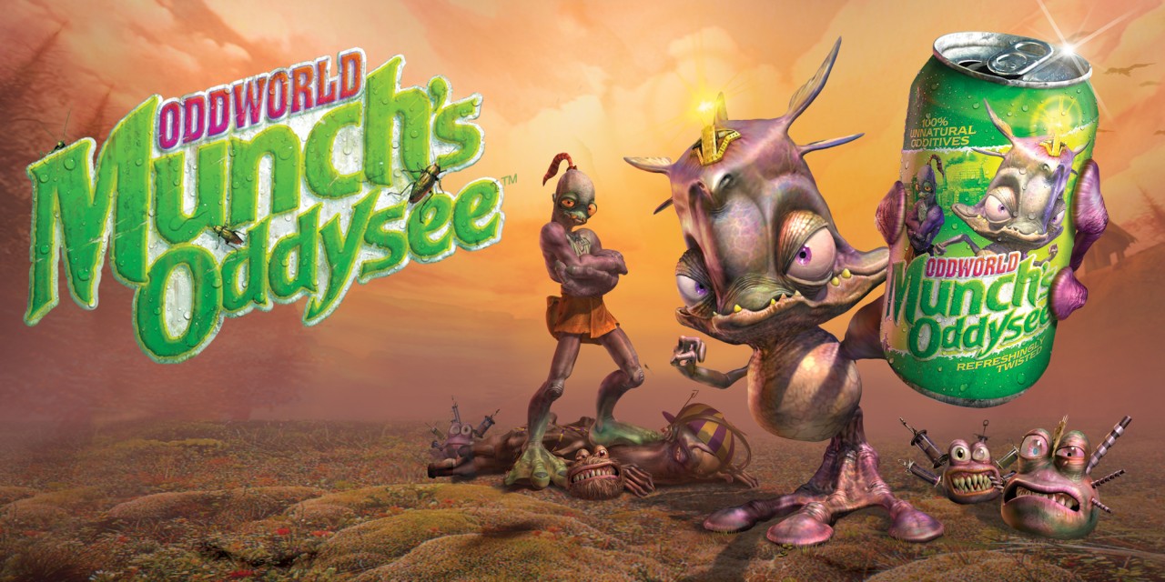 Oddworld Munch's Oddysee title screen for Nintendo Switch