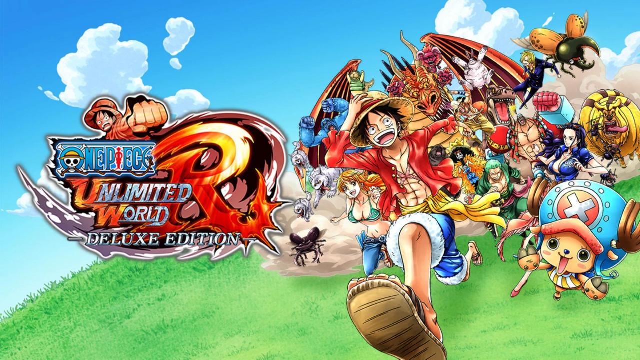 One Piece: Unlimited World R: Deluxe Edition title screen for Nintendo Switch