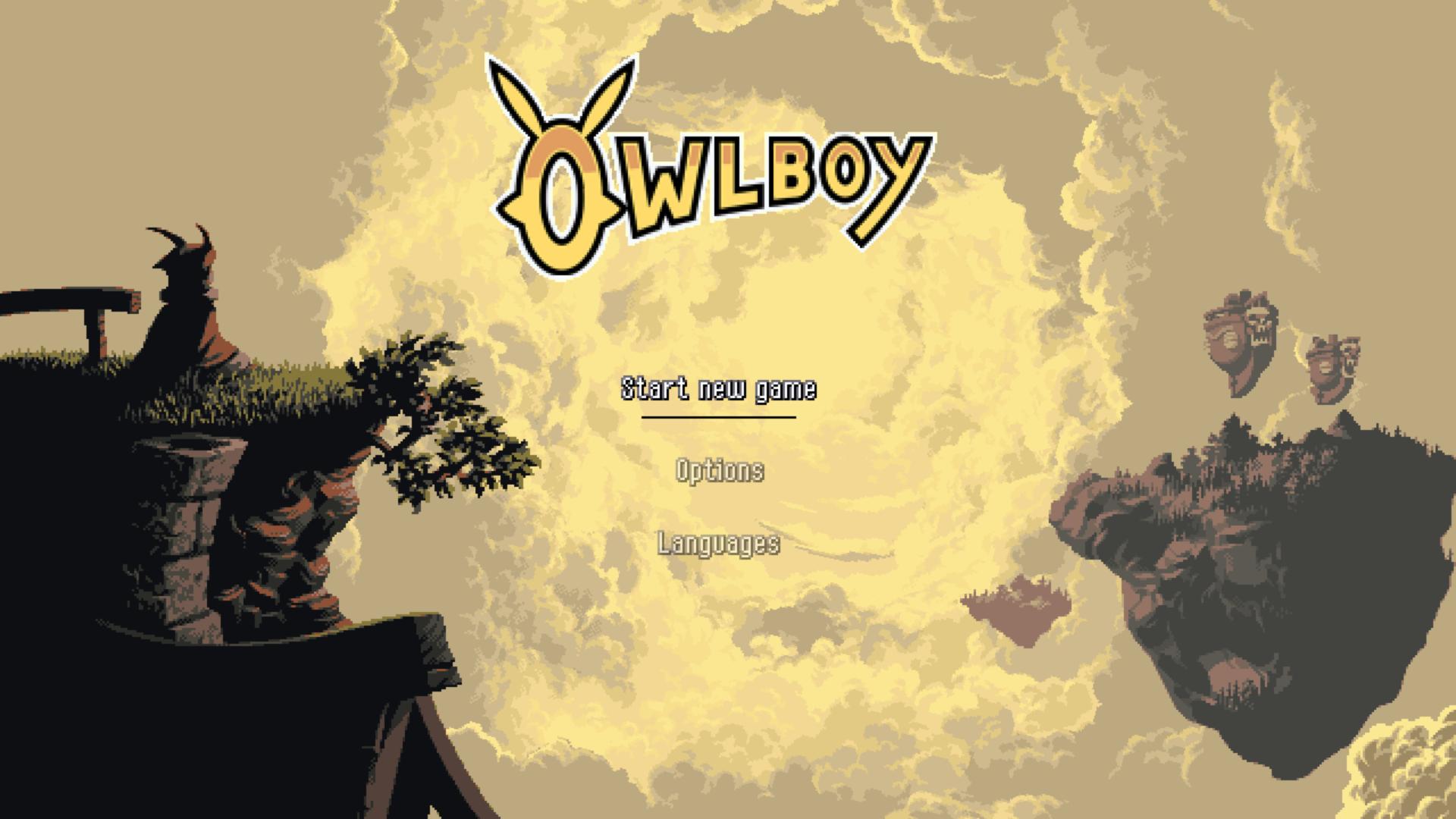 Owlboy title screen for Nintendo Switch