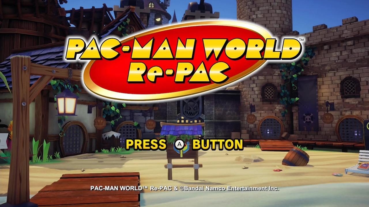 Pac-Man World Re-Pac title screen for Nintendo Switch
