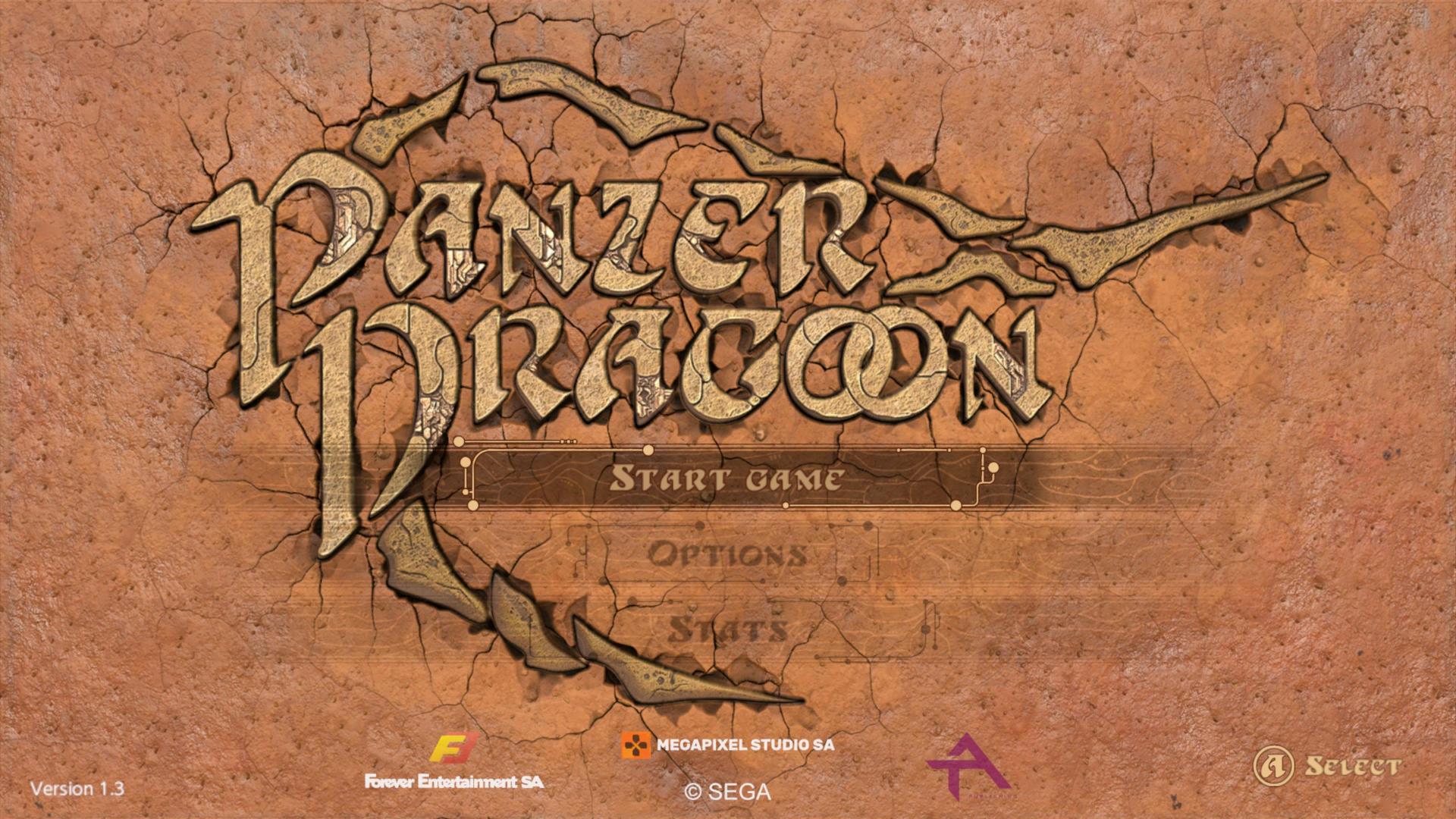 Panzer Dragoon: Remake title screen for Nintendo Switch