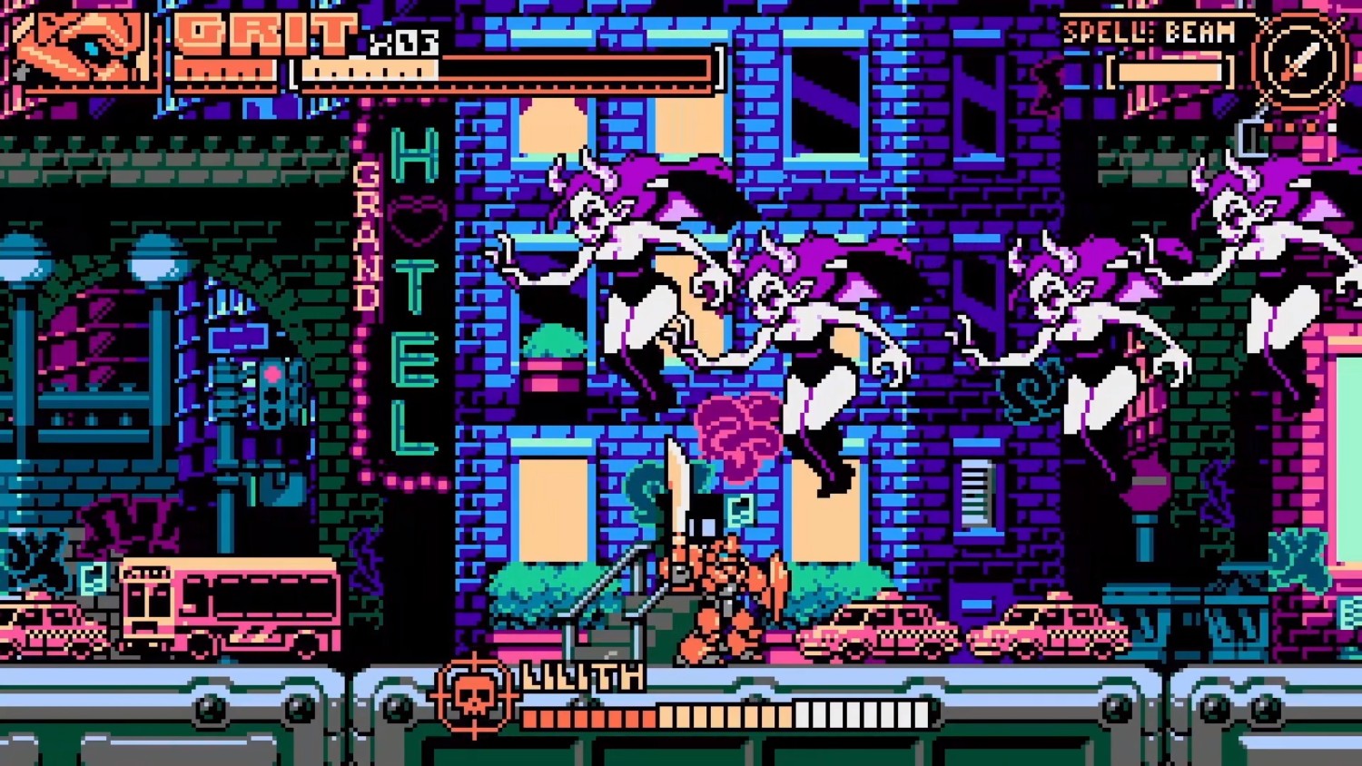Panzer Paladin title screen for Nintendo Switch