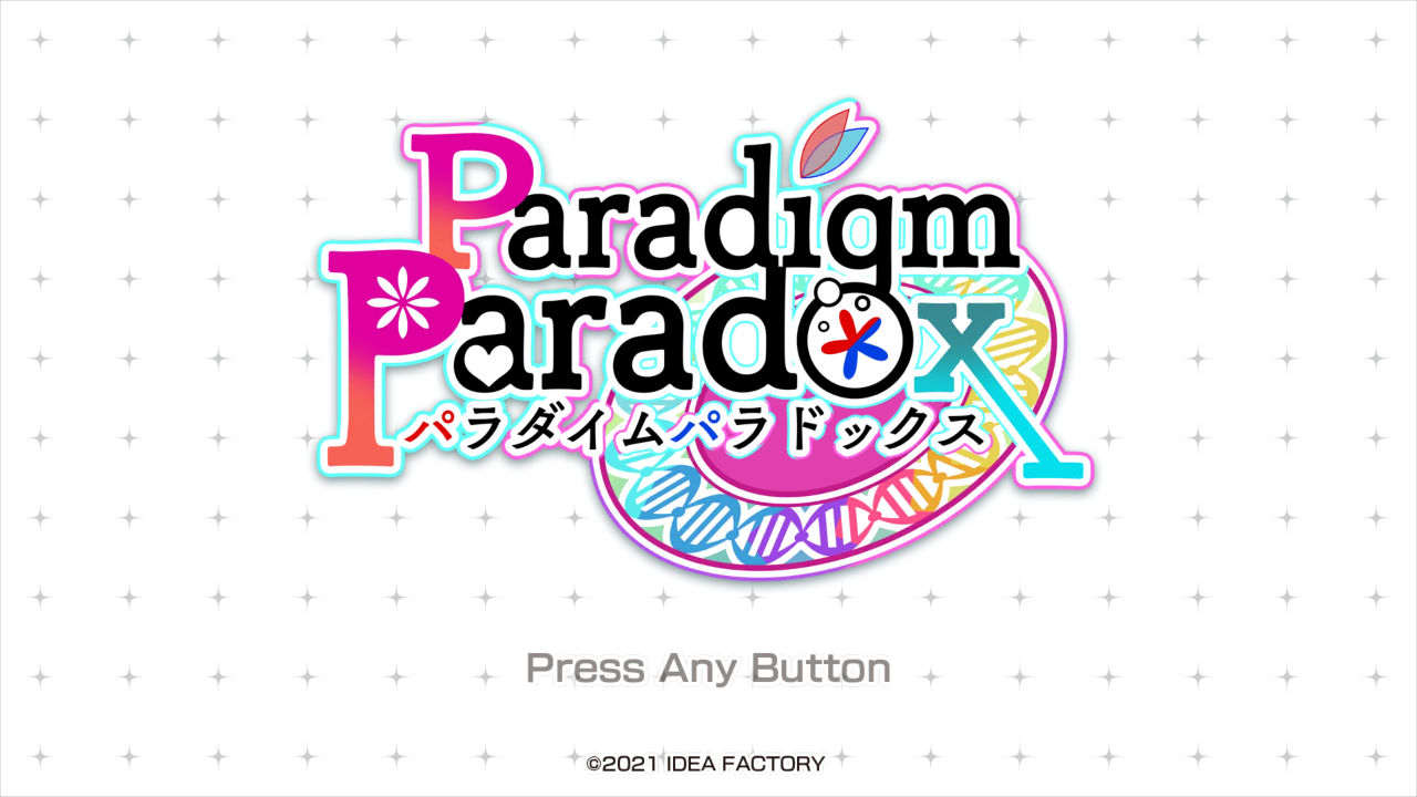Paradigm Paradox title screen for Nintendo Switch