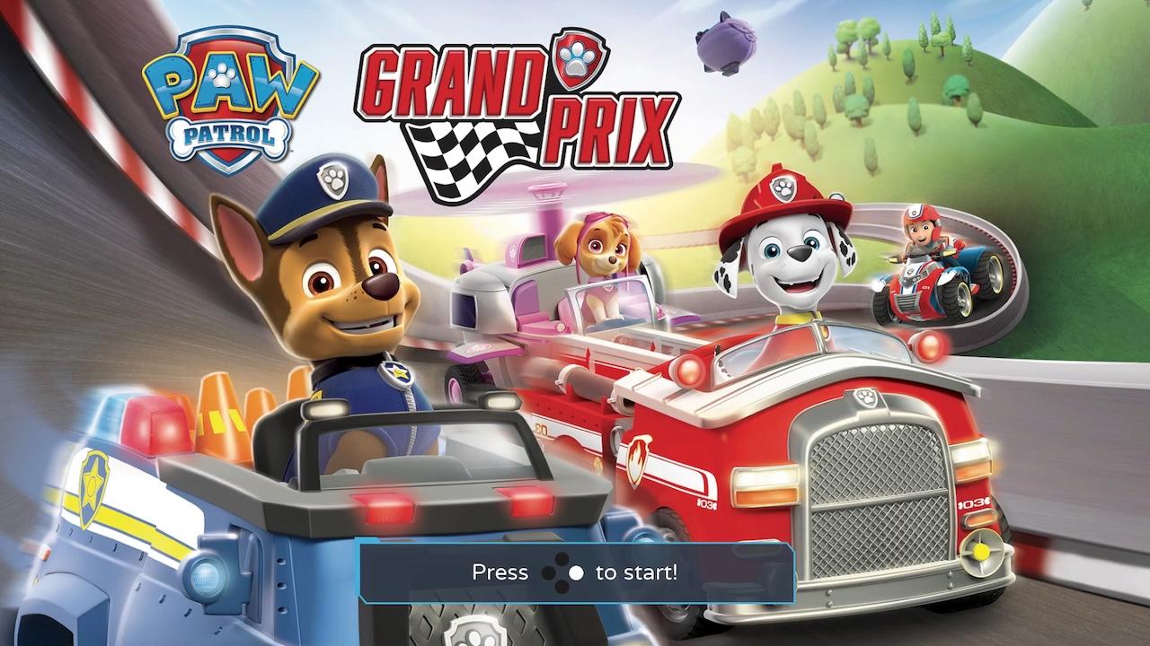 Paw Patrol Grand Prix [Complete Edition] title screen for Nintendo Switch