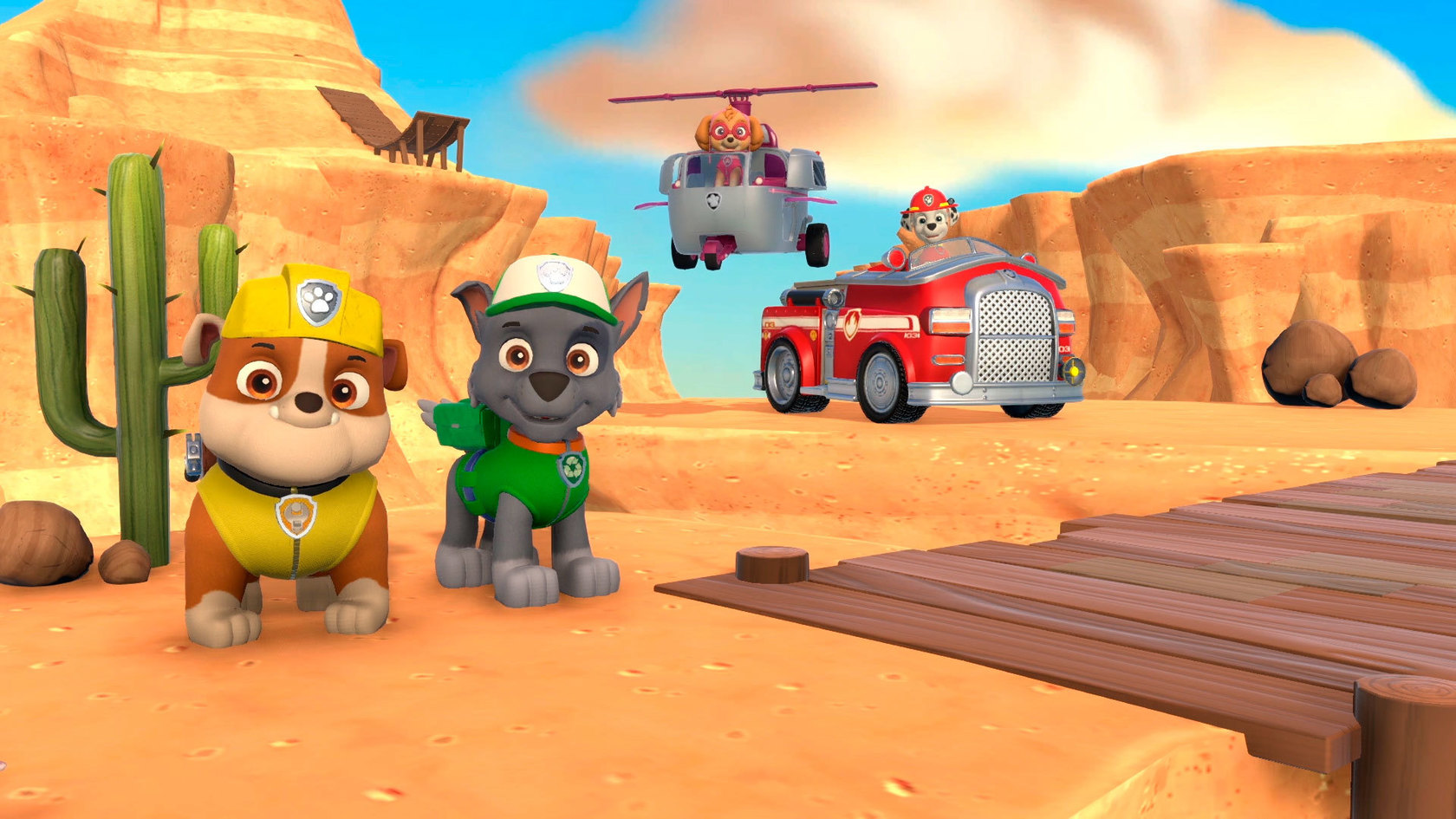 Paw Patrol on a Roll title screen for Nintendo Switch