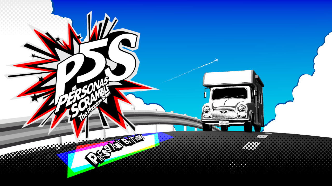 Persona 5 Strikers title screen for Nintendo Switch