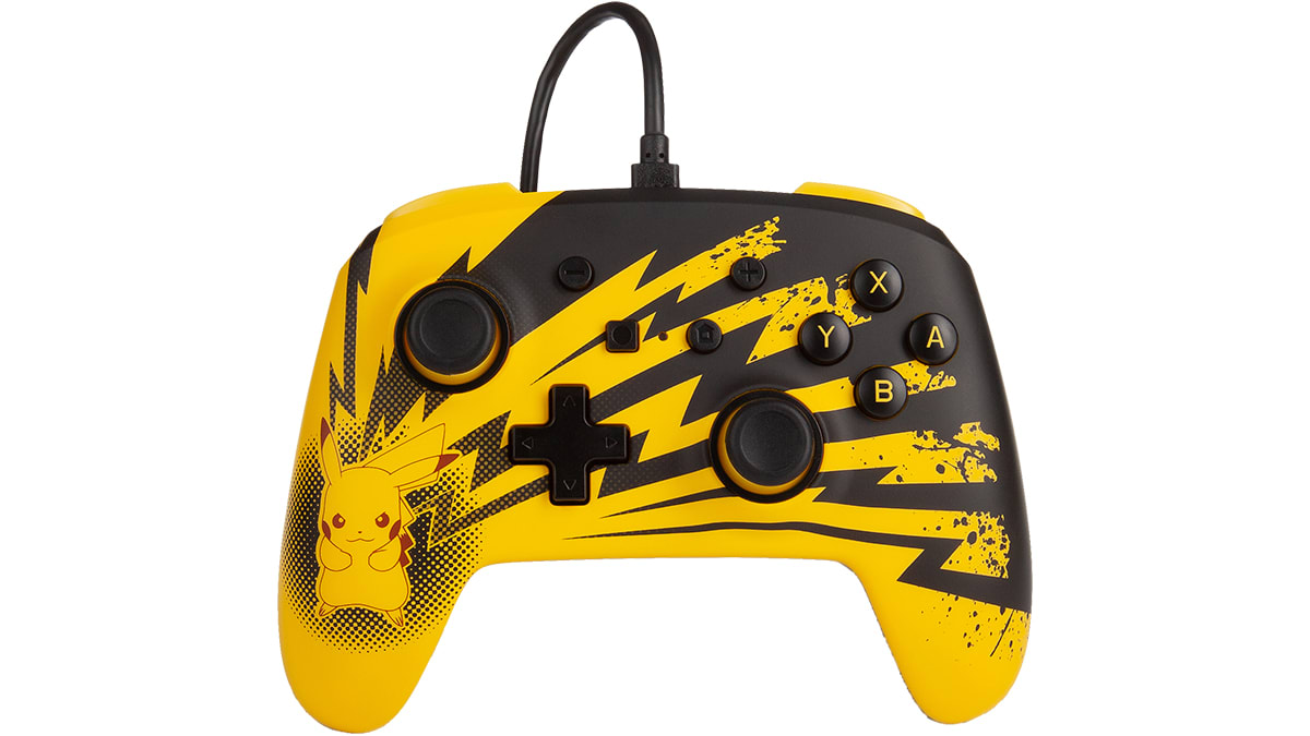 Pikachu Lightning Wired Controller title screen for Nintendo Switch