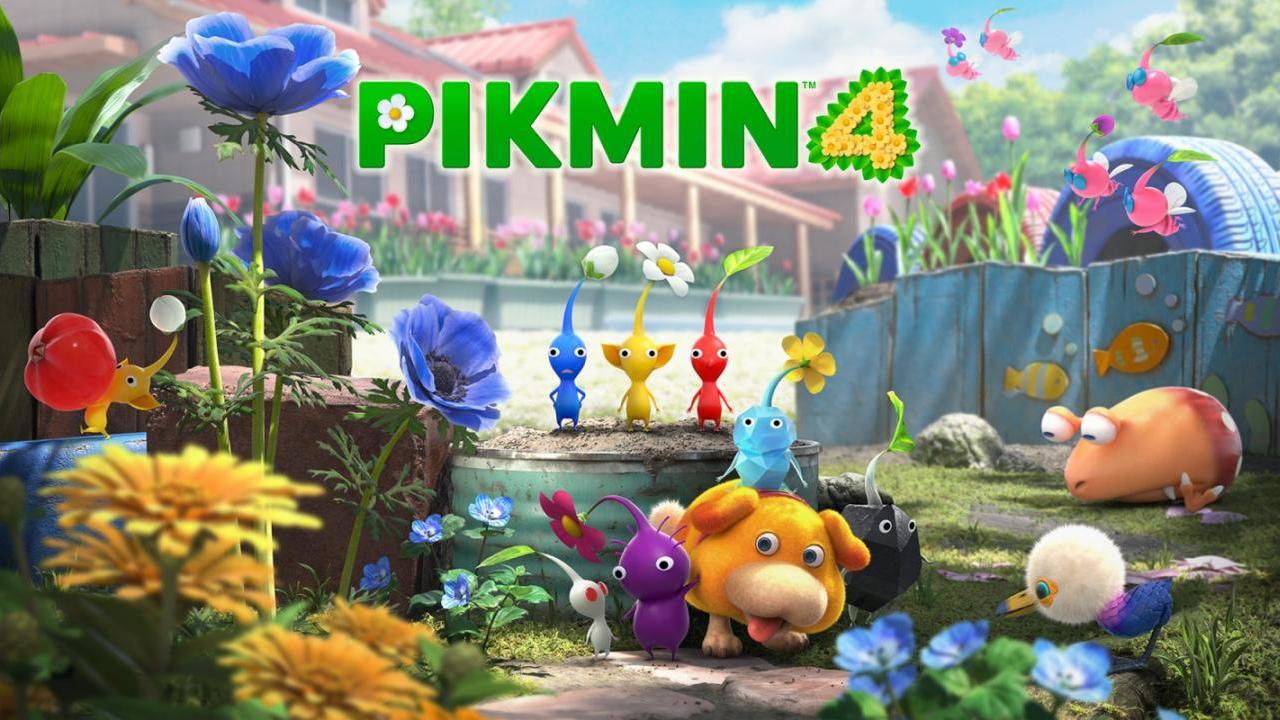 Pikmin 4 title screen for Nintendo Switch