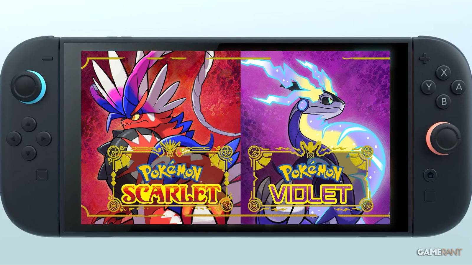 Pokemon Scarlet title screen for Nintendo Switch