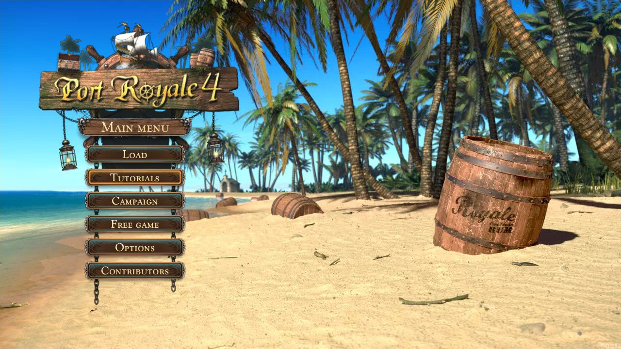 Port Royale 4 title screen for Nintendo Switch