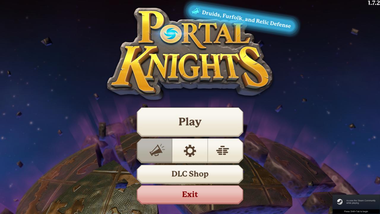 Portal Knights title screen for Nintendo Switch