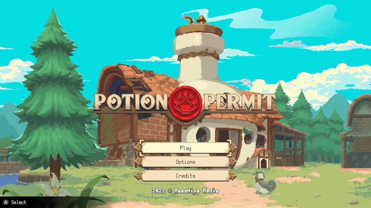 Potion Permit [Collectors Edition] title screen for Nintendo Switch