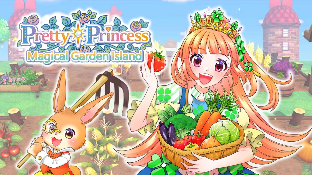 Pretty Princess Magical Garden Island title screen for Nintendo Switch