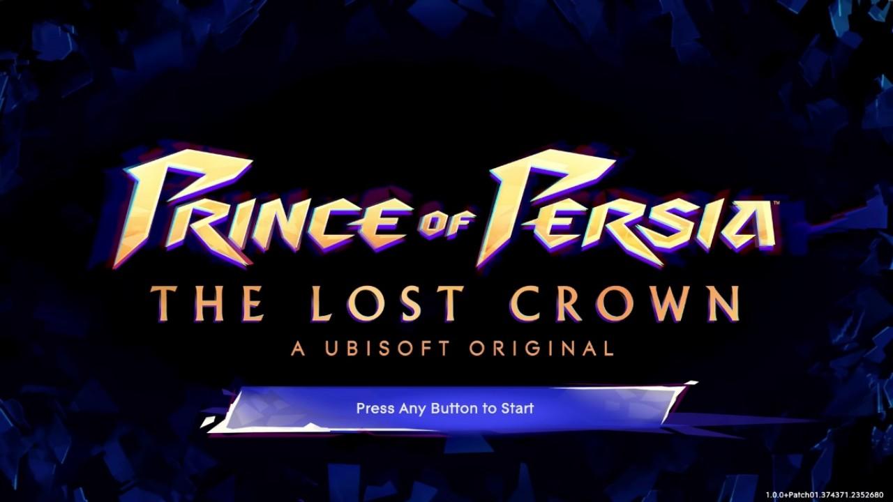 Prince Of Persia: The Lost Crown title screen for Nintendo Switch
