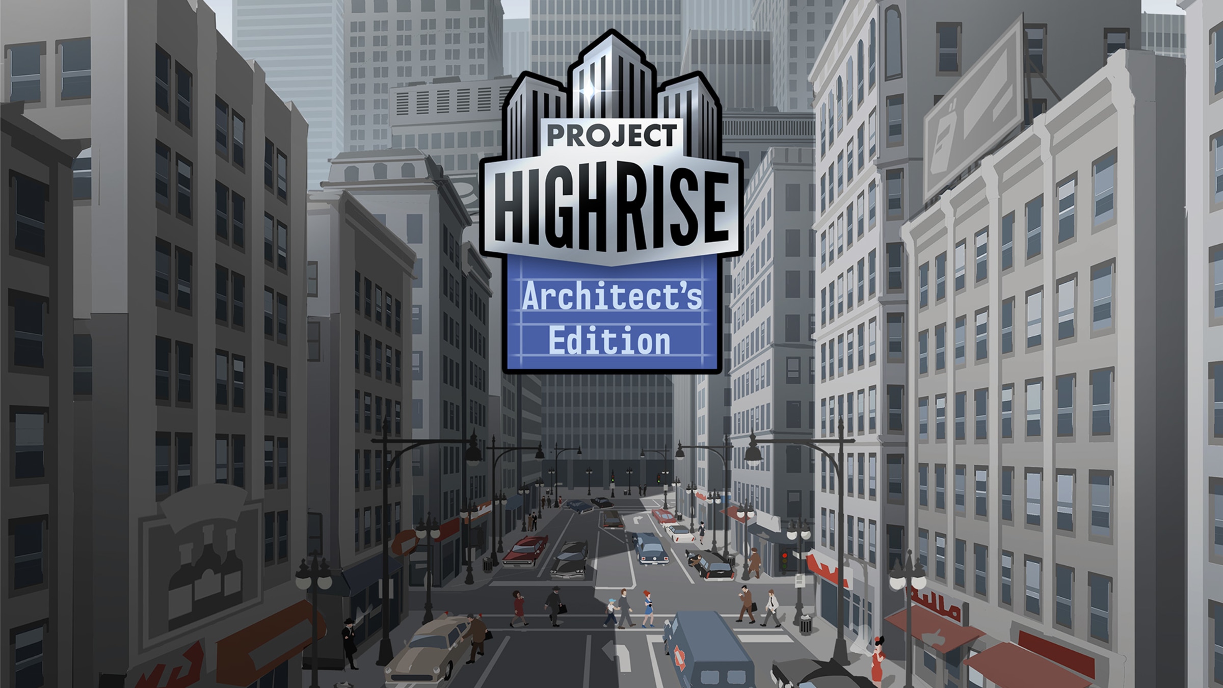 Project Highrise Architect Edition title screen for Nintendo Switch