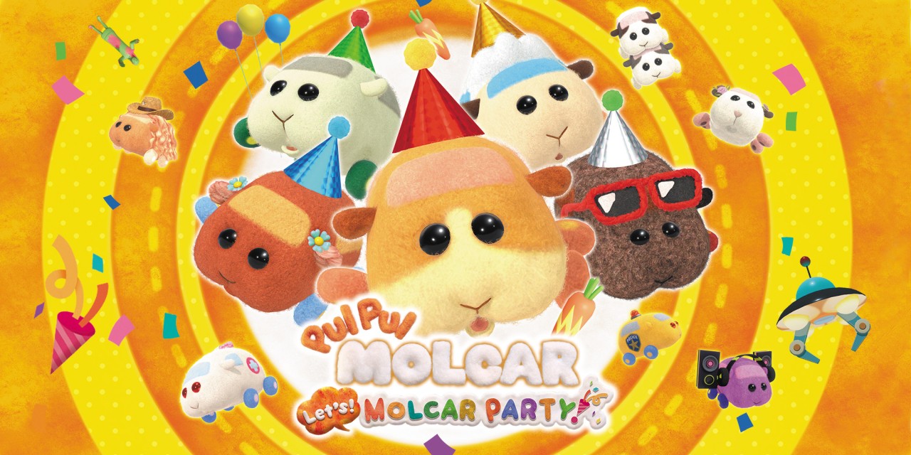 Pui Pui Molcar: Let's Molcar Party title screen for Nintendo Switch