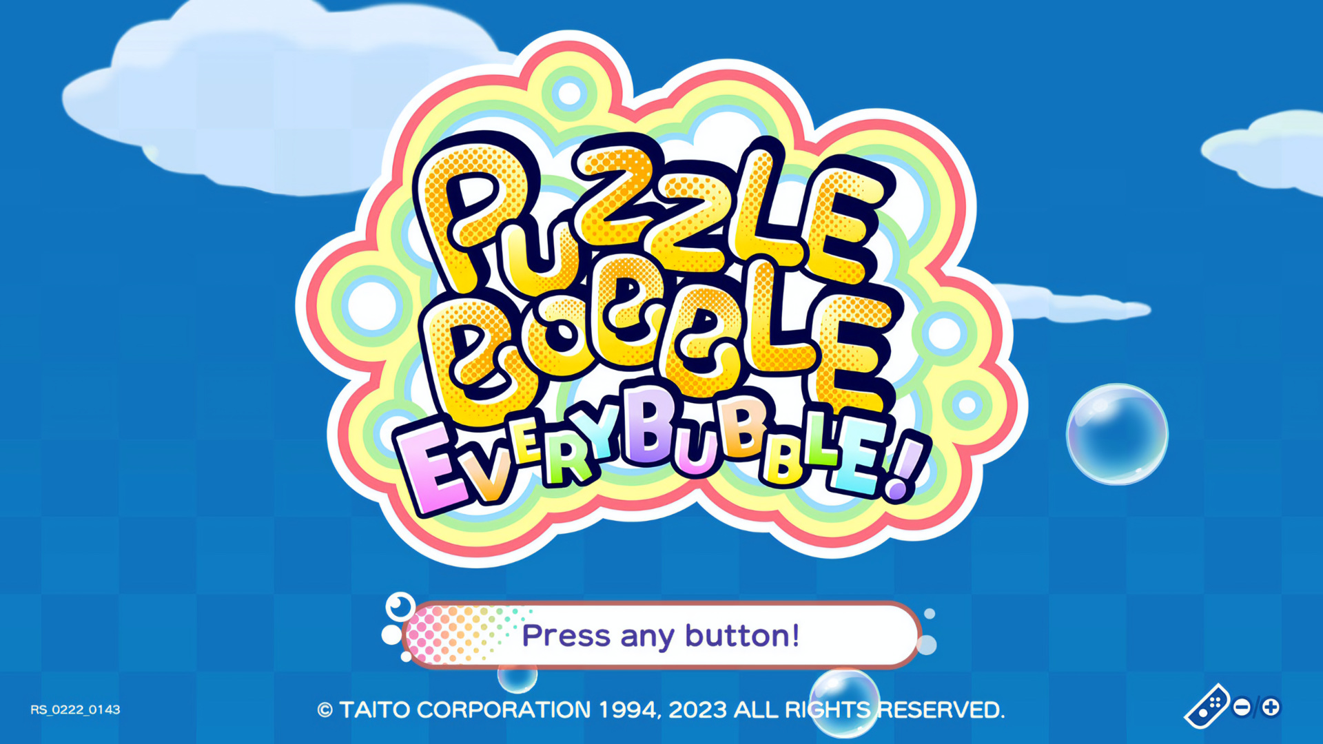 Puzzle Bobble Every Bubble title screen for Nintendo Switch