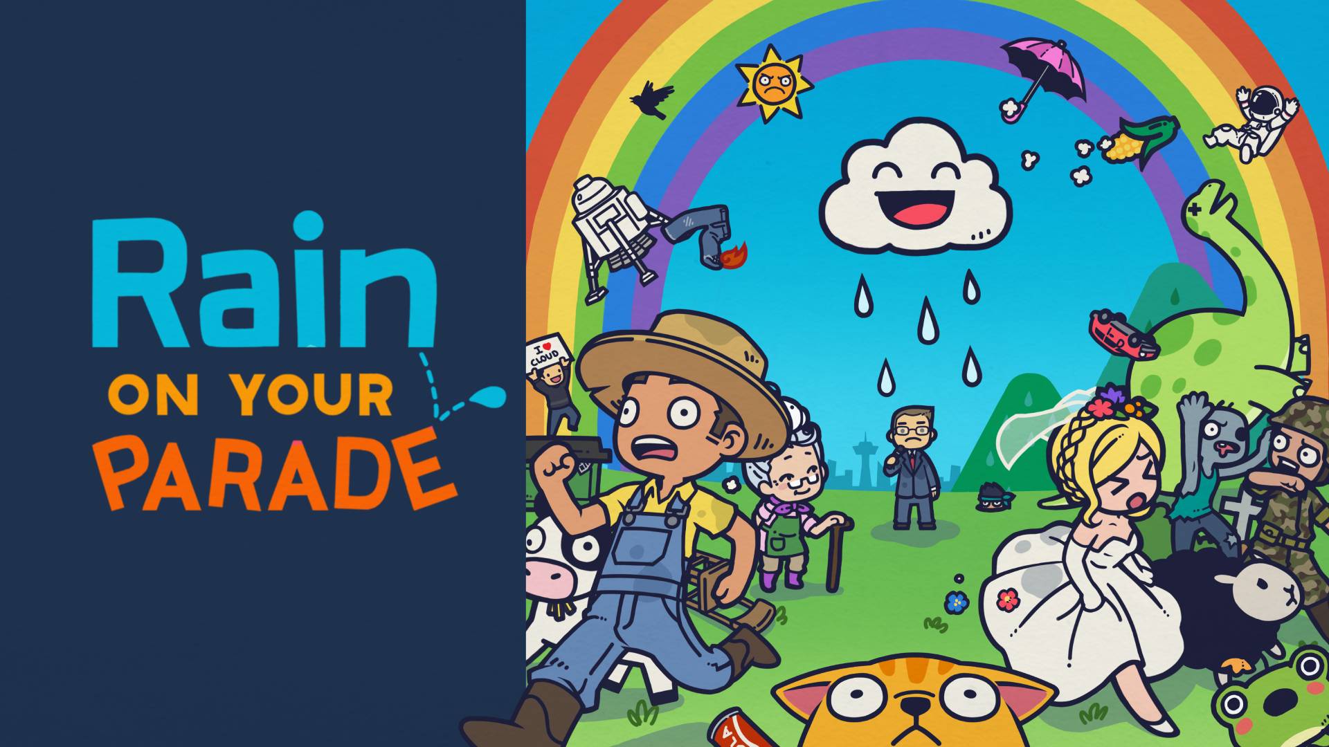 Rain on Your Parade title screen for Nintendo Switch
