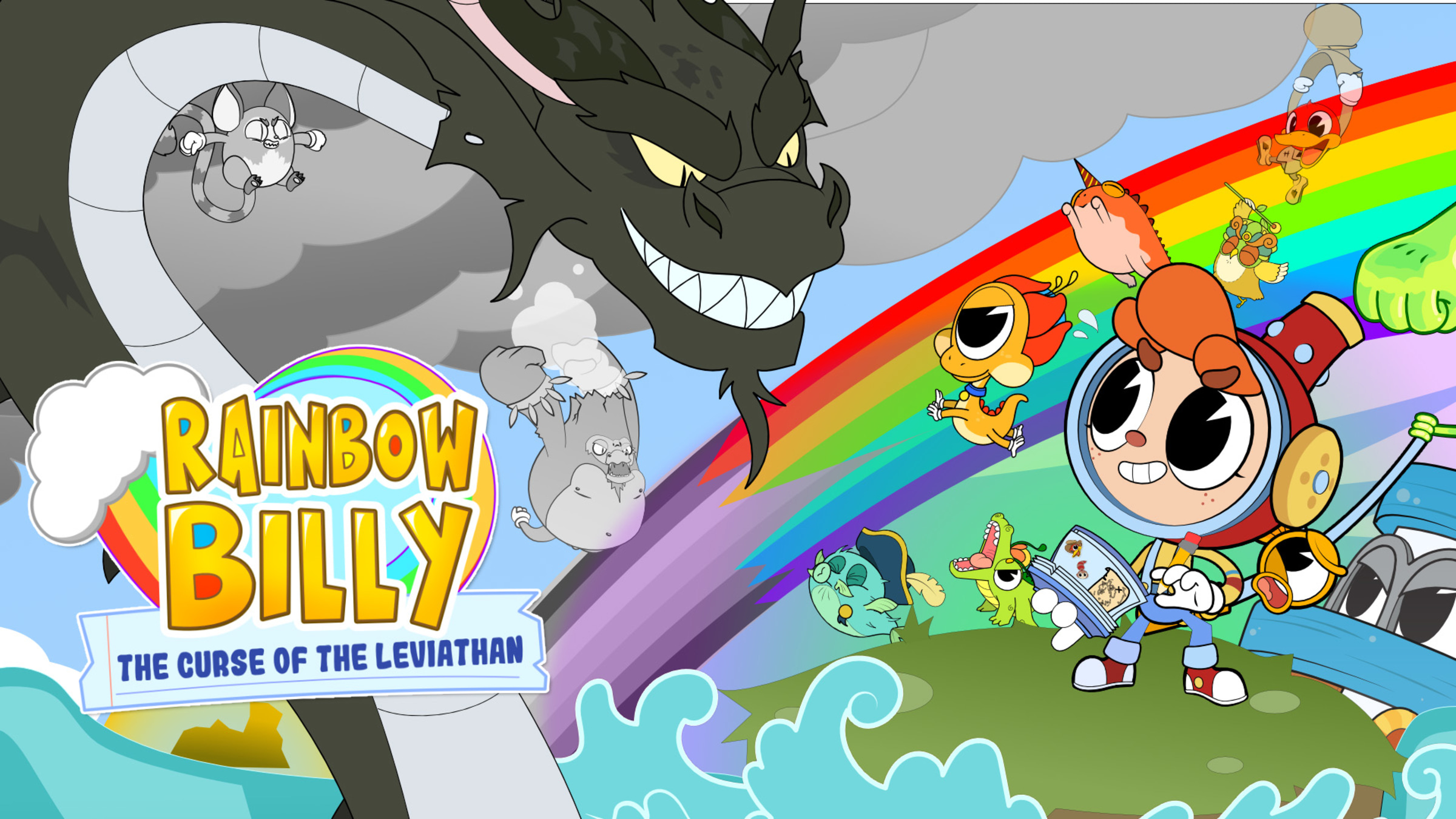 Rainbow Billy: The Curse of the Leviathan title screen for Nintendo Switch