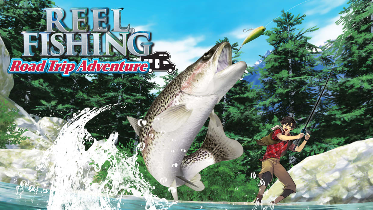 Reel Fishing Road Trip Adventure title screen for Nintendo Switch