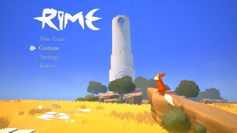 Rime title screen for Nintendo Switch