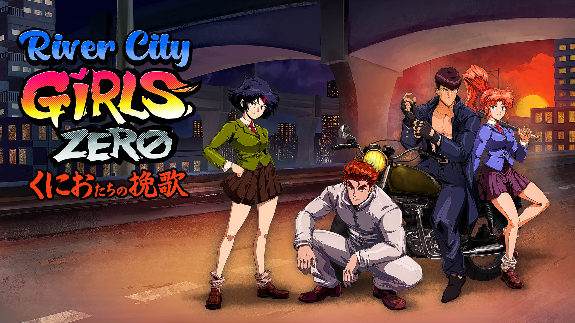 River City Girls Zero title screen for Nintendo Switch