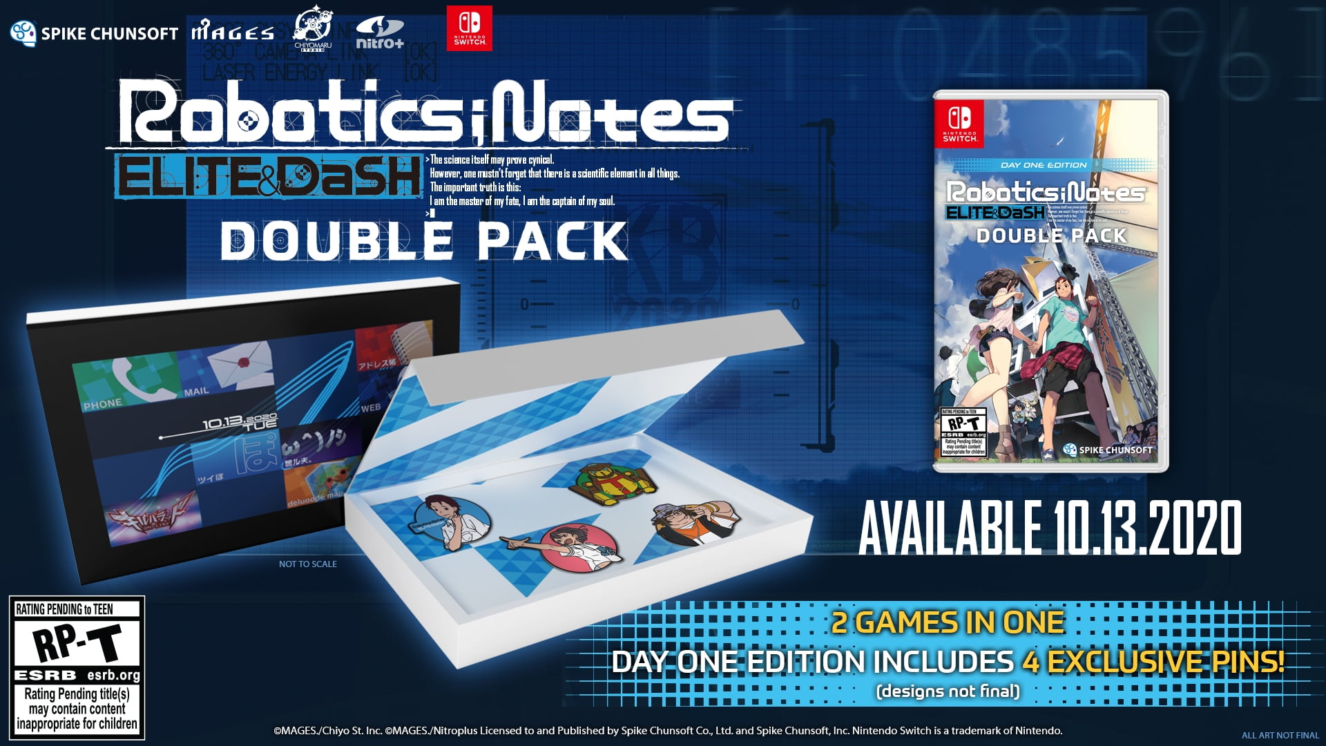 Robotics Notes Elite and Dash Double Pack title screen for Nintendo Switch