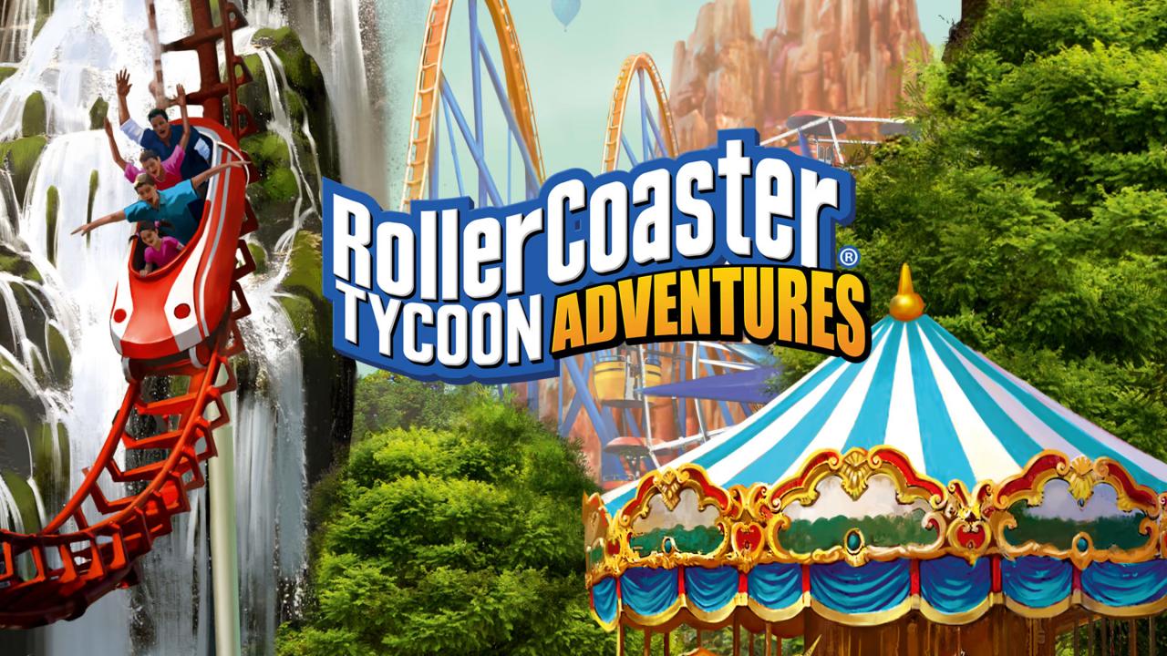 Roller Coaster Tycoon Adventures title screen for Nintendo Switch