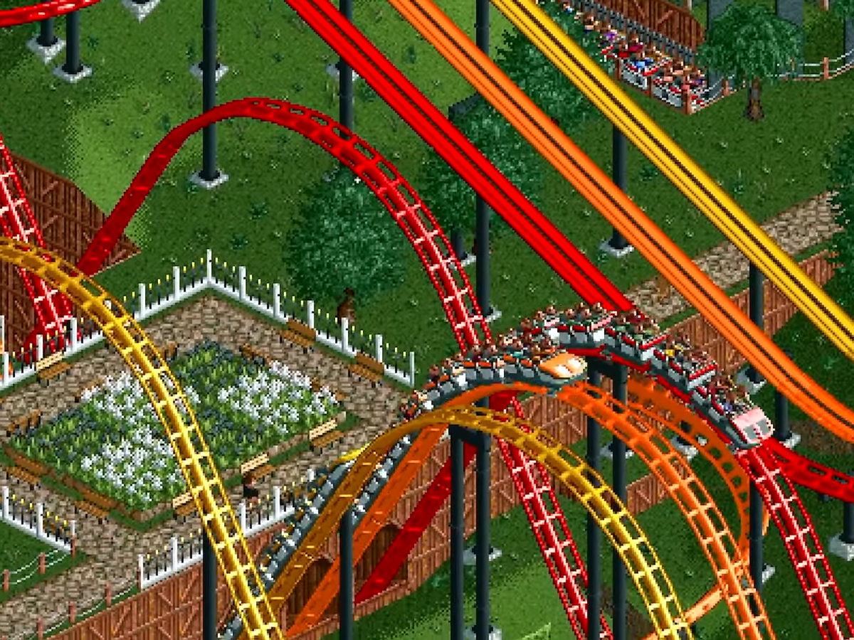 RollerCoaster Tycoon Classic title screen for Nintendo Switch