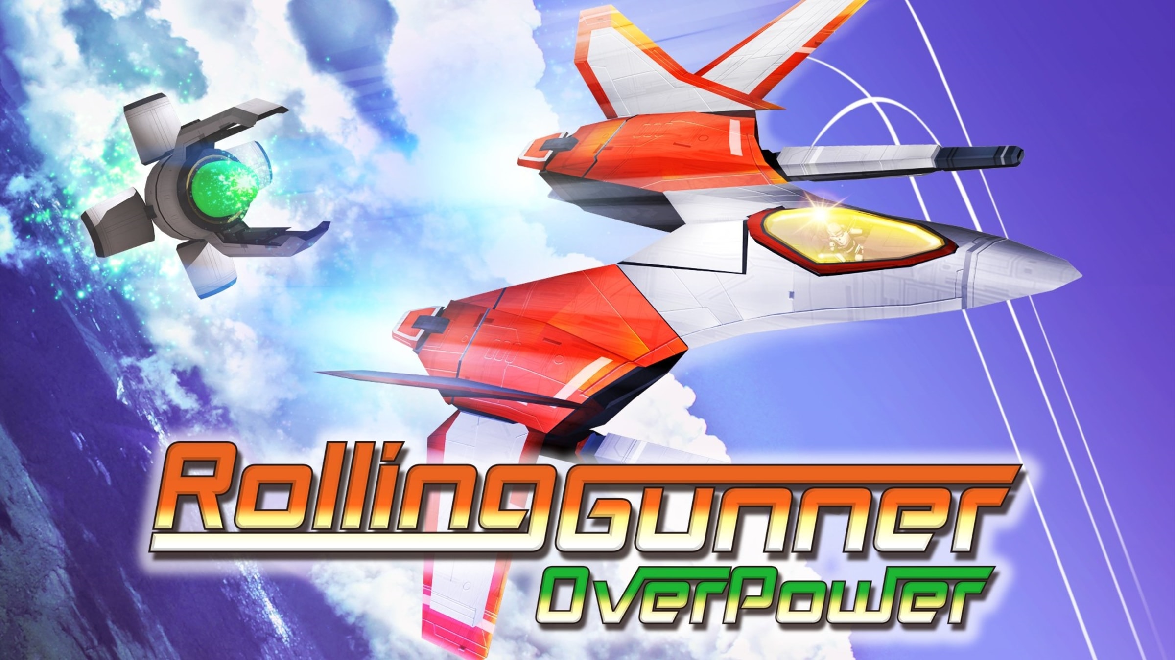 Rolling Gunner + Overpower title screen for Nintendo Switch