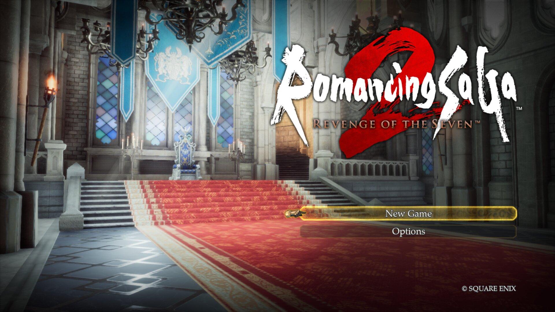 Romancing SaGa 2: Revenge Of The Seven title screen for Nintendo Switch