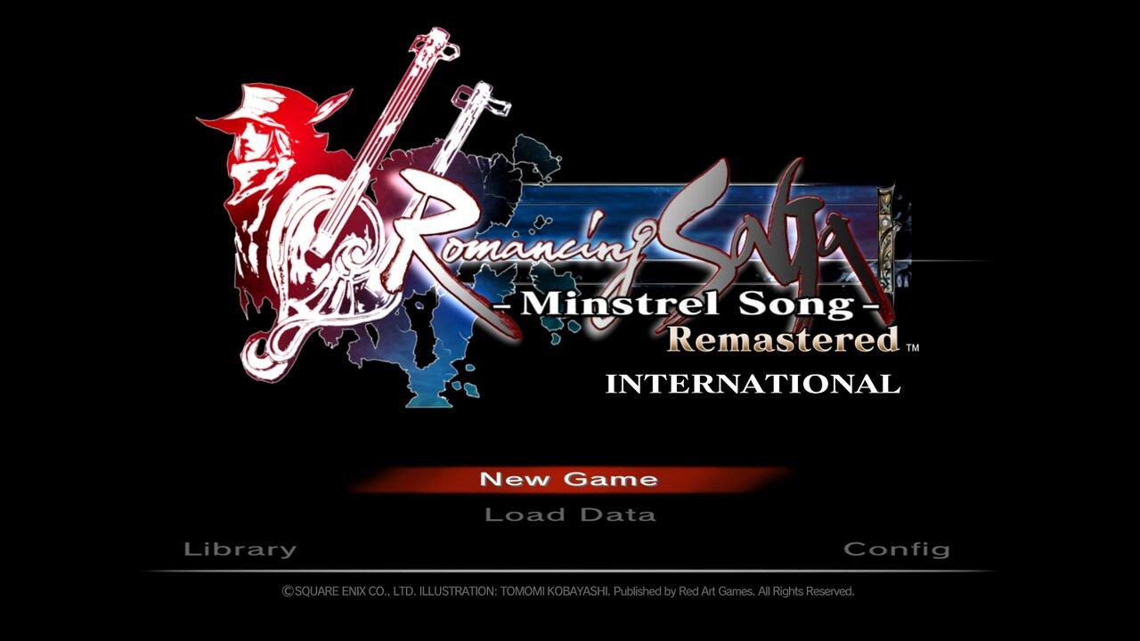 Romancing SaGa Minstrel Song Remastered International title screen for Nintendo Switch