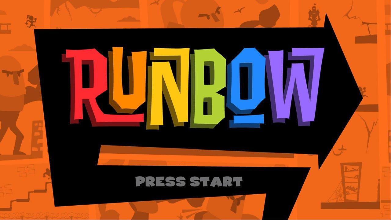 Runbow Deluxe Edition title screen for Nintendo Switch