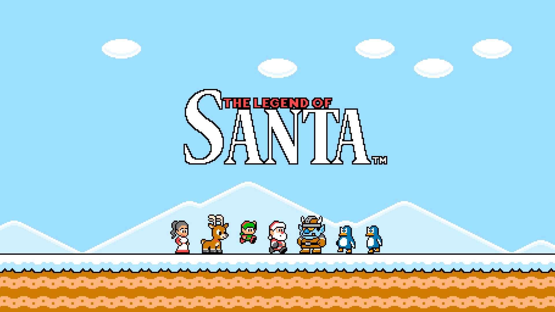 Santa's XMas Adventure title screen for Nintendo Switch