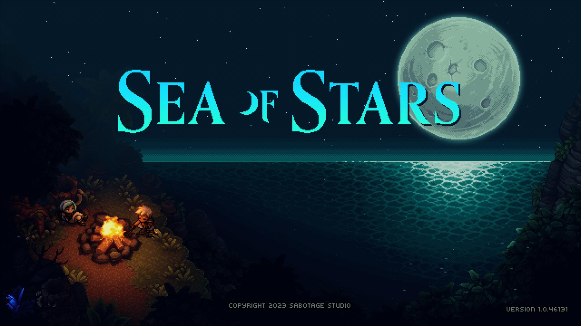 Sea Of Stars title screen for Nintendo Switch