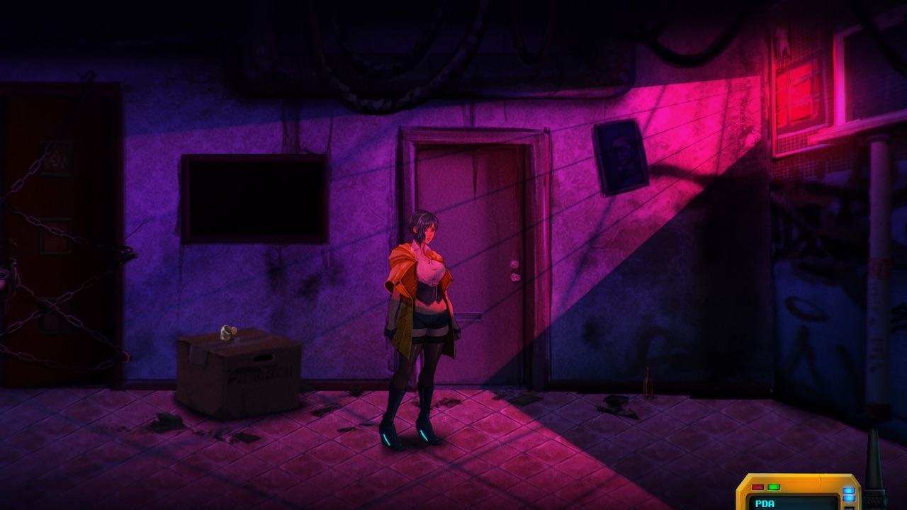 Sense: A Cyberpunk Ghost Story title screen for Nintendo Switch
