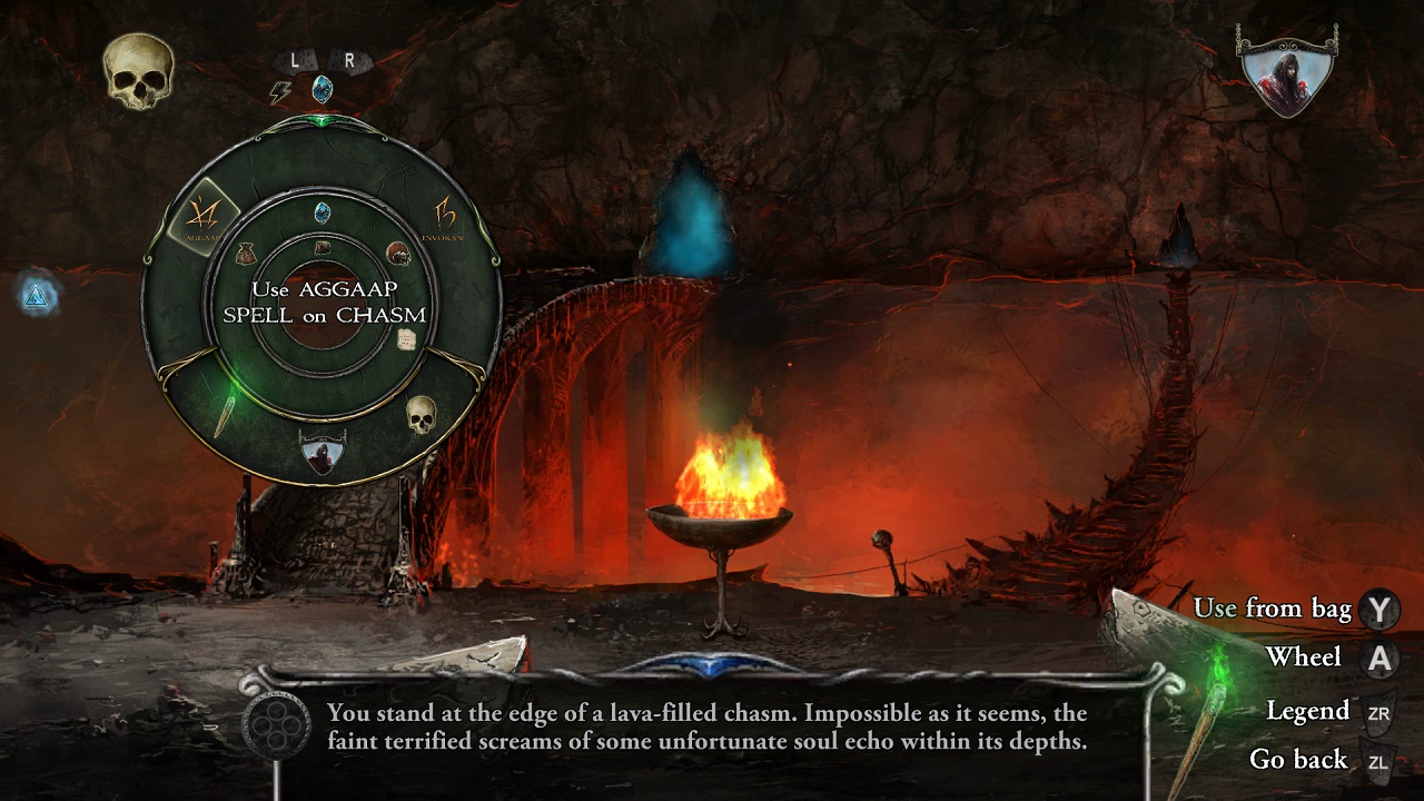 Shadowgate title screen for Nintendo Switch