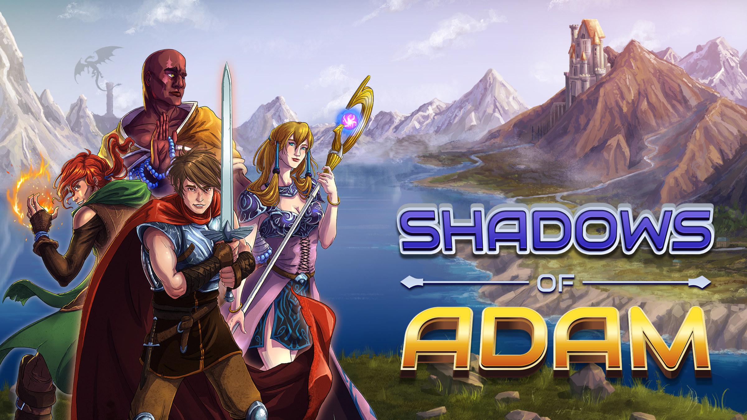 Shadows of Adam title screen for Nintendo Switch