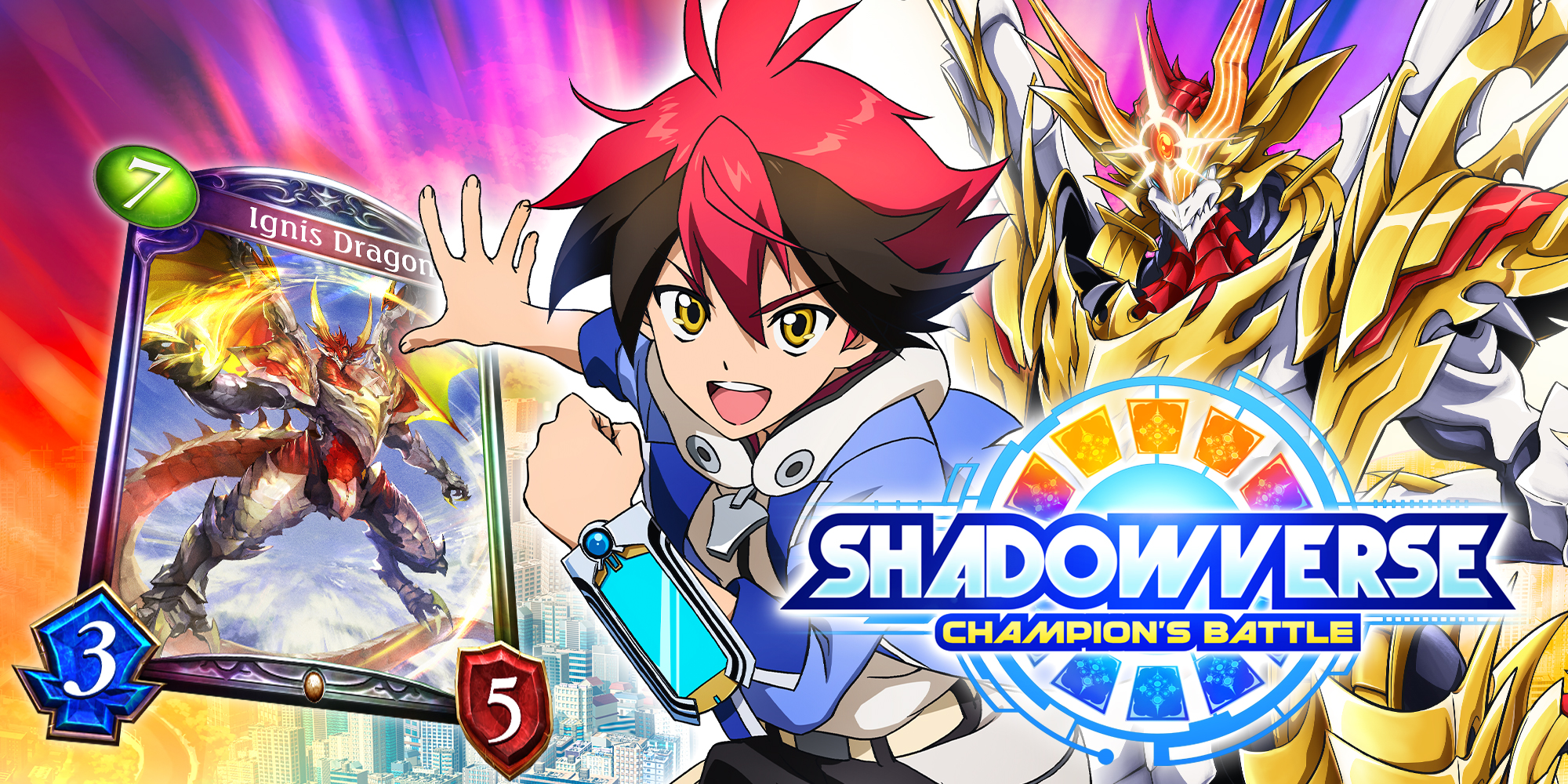 Shadowverse: Champion's Battle title screen for Nintendo Switch