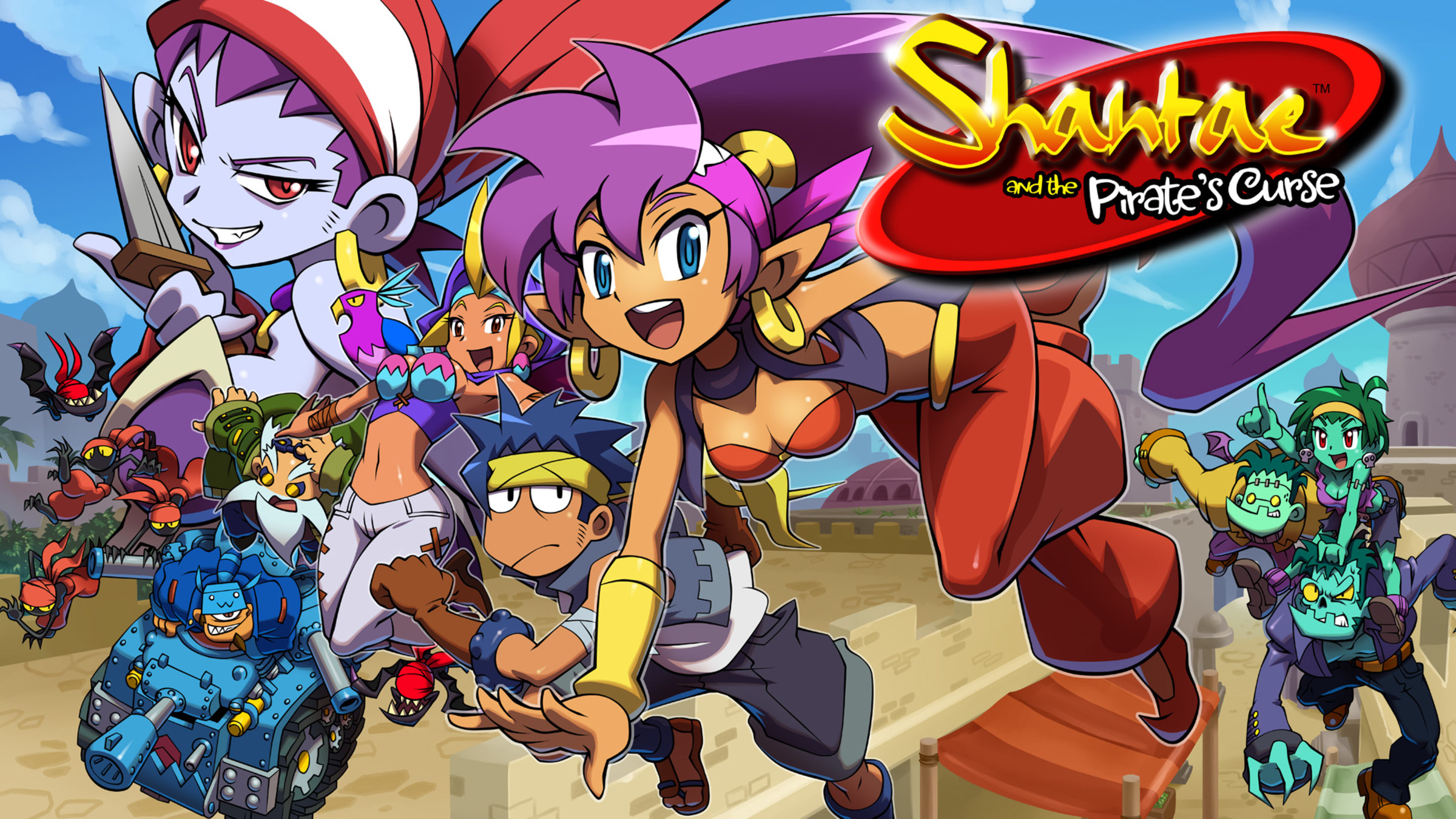 Shantae and the Pirate's Curse title screen for Nintendo Switch