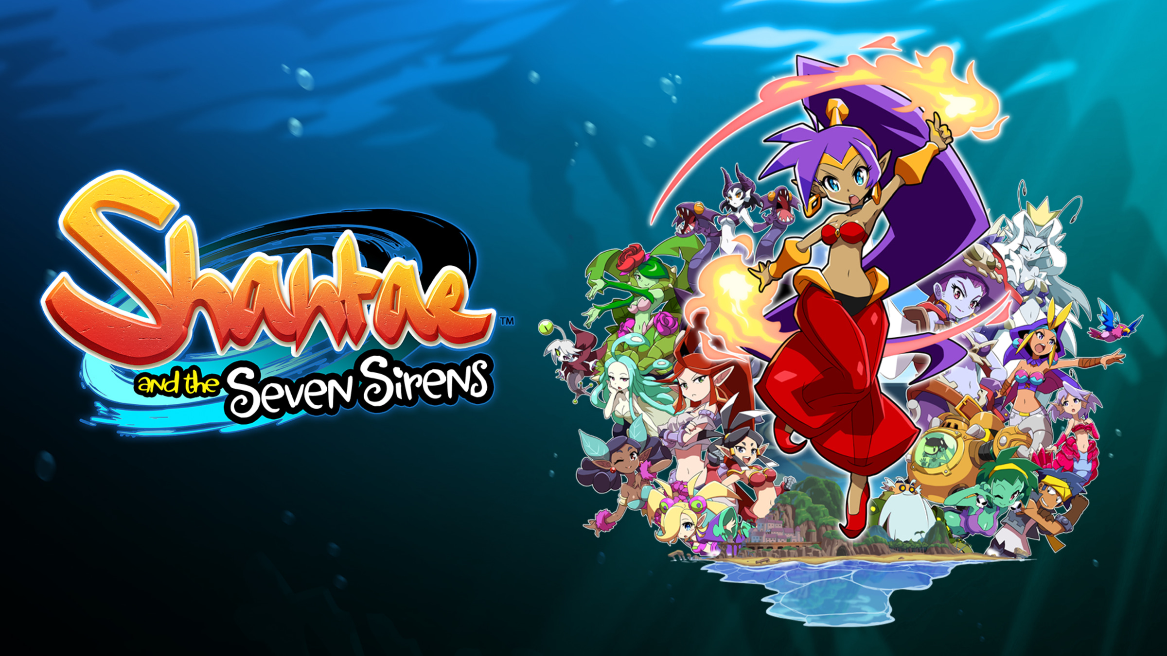 Shantae and the Seven Sirens [Best Buy Edition] title screen for Nintendo Switch