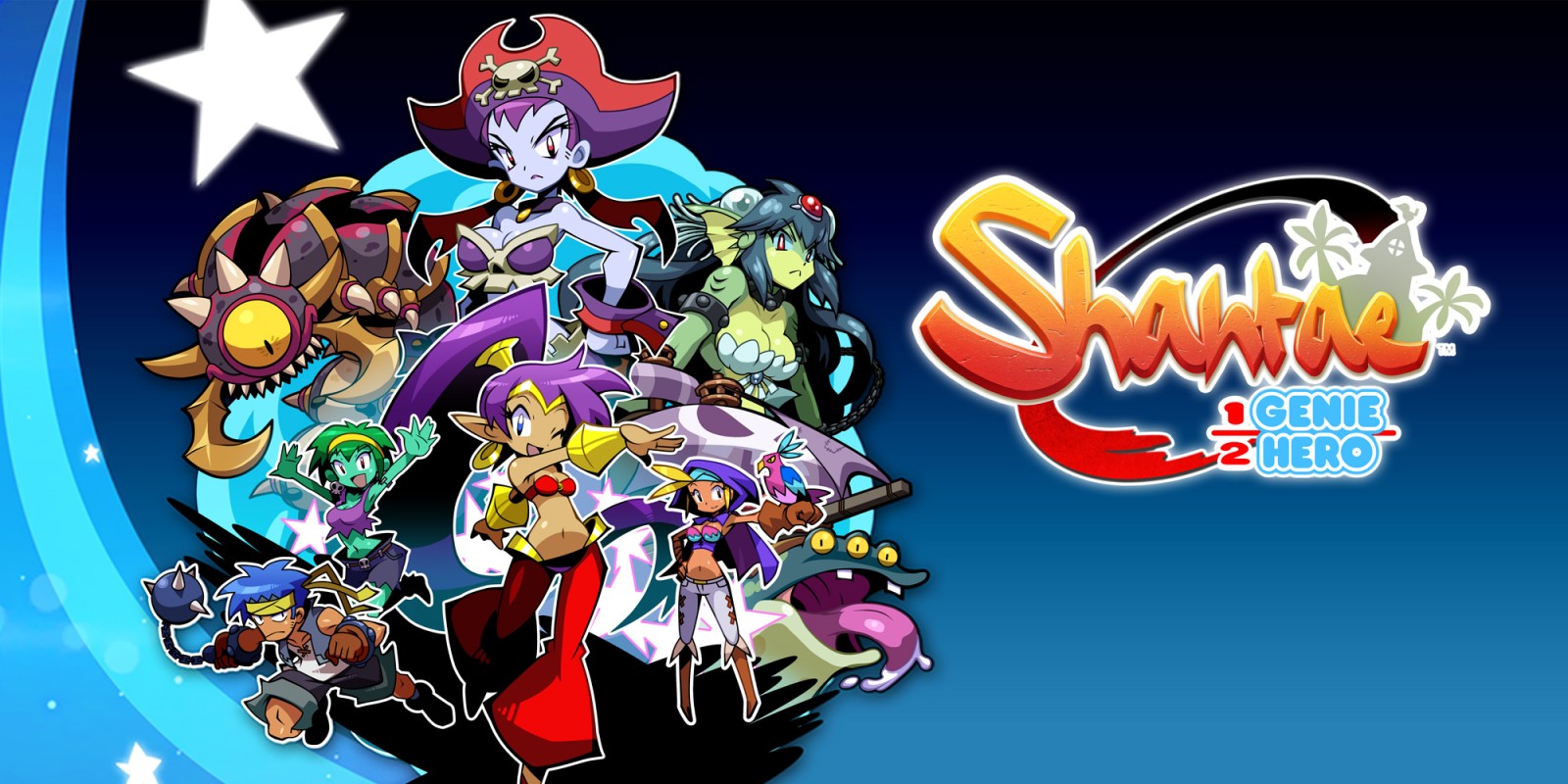 Shantae Half-Genie Hero Ultimate Edition title screen for Nintendo Switch