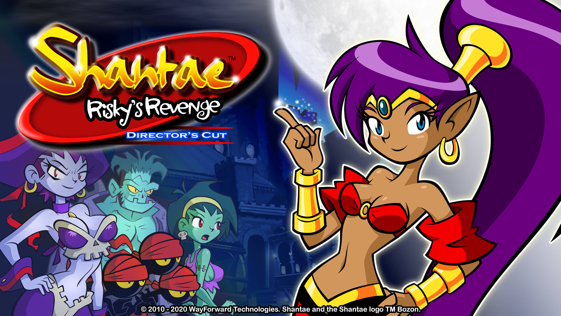 Shantae: Risky's Revenge Director's Cut title screen for Nintendo Switch