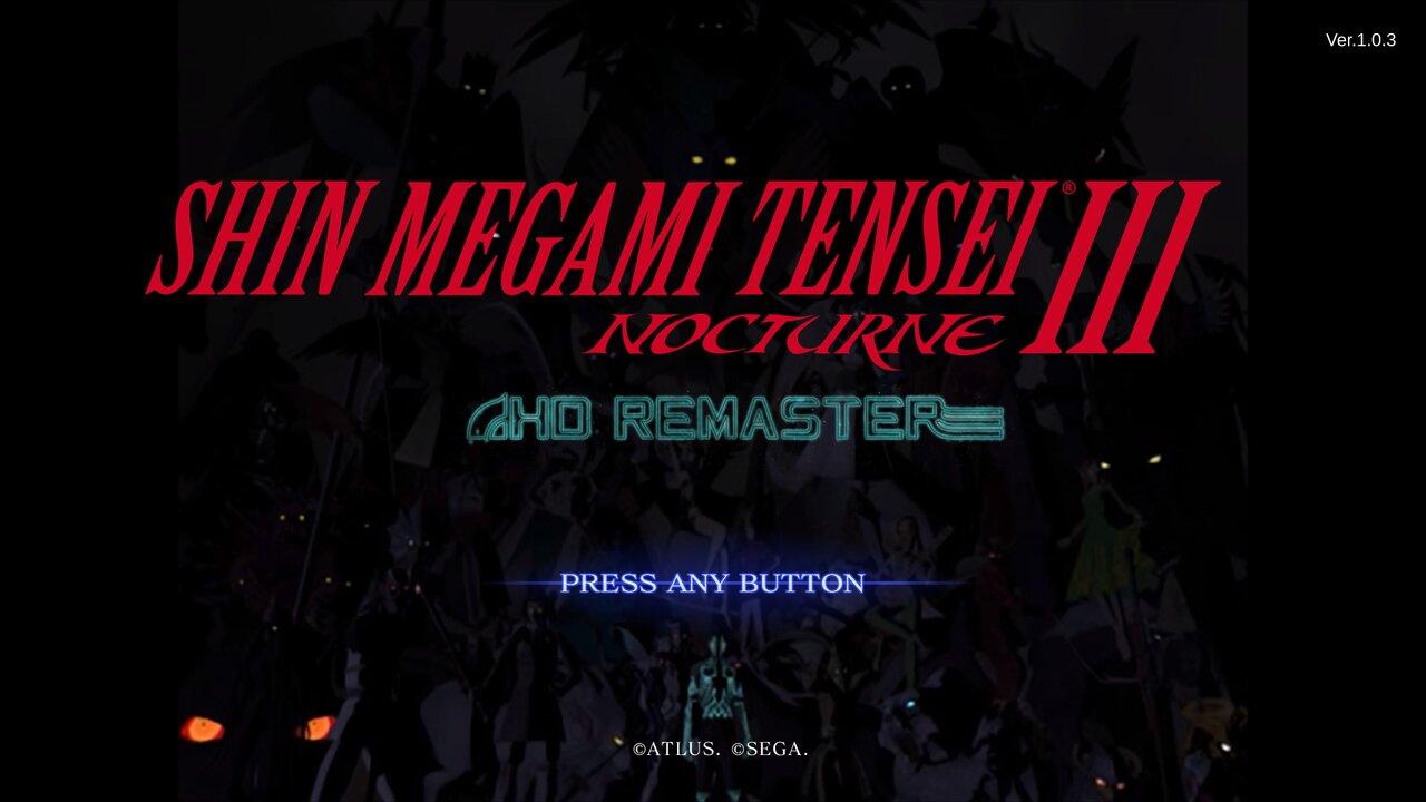 Shin Megami Tensei III: Nocturne HD Remaster title screen for Nintendo Switch