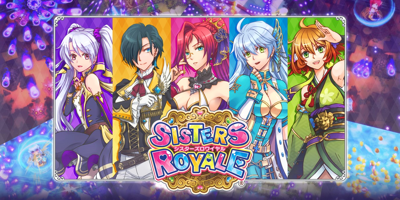 Sisters Royale title screen for Nintendo Switch