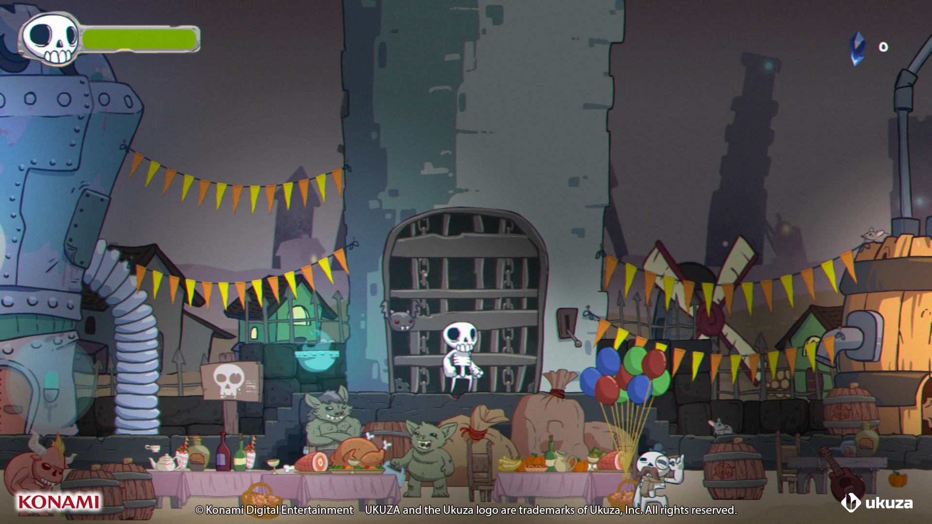 Skelattack title screen for Nintendo Switch