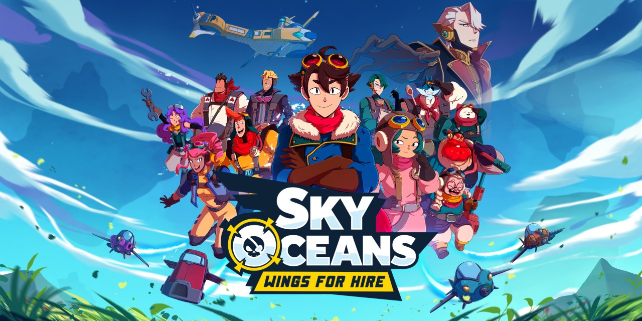 Sky Oceans: Wings For Hire title screen for Nintendo Switch